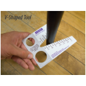  MTOOL25pc Custom Measuring V-Shaped Tool, Size- 5-1/4" x 4"