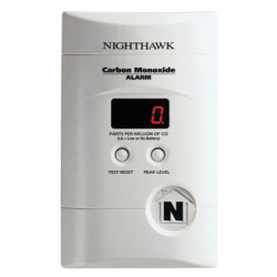 Kidde KN-COP-3 Nighthawk AC Plug-in Operated Carbon Monoxide Alarm with Digital Display