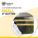 GutterBrush 4IN-24FT Gutter Guard, 3.25" Diameter, 24' Length
