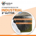 GutterBrush 8IN-27FT Commercial Gutter Guard, 8.0" Diameter, 27' Length