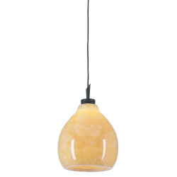 PLC Lighting 284 ORB 1-Light 35W Oil Rubbed Bronze Dimmable Pendant Light Natural Onyx Glass Mango Collection