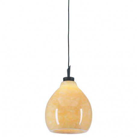 PLC Lighting 284 ORB 1-Light 35W Oil Rubbed Bronze Dimmable Pendant Light Natural Onyx Glass Mango Collection