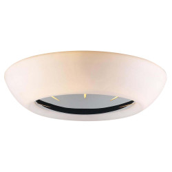 PLC Lighting 299 PC 3 Light 60W Polished Chrome Dimmable Ceiling Light Matte Opal Glass Millo Collection