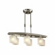 PLC Lighting 649 SN 6-Light 50W Satin Nickel Dimmable Pendant Light Frost Glass Wyndham Collection