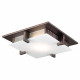 PLC Lighting 906 1-Light 100W Dimmable Ceiling Light Acid Frost Glass Polipo Collection
