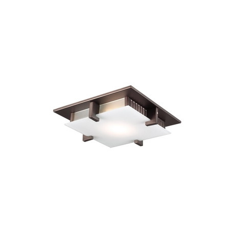 PLC Lighting 908 1-Light 24W Dimmable Ceiling Light Acid Frost Glass polipo Collection