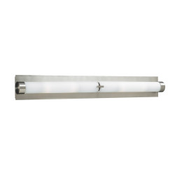 PLC Lighting 934 SN 6-Light 35W Satin Nickel Dimmable Wall Light Matte Opal Glass Polipo Collection