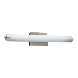 PLC Lighting 962SNLED 3-Light 20W Satin Nickel Dimmable LED Wall Light Matte Opal Glass Polipo Collection