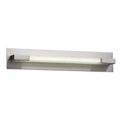 PLC Lighting 1044SNLED 1-Light 20W Satin Nickel Dimmable LED Wall Light Clear Acylic Lens Polis Collection