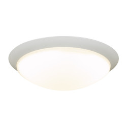 PLC Lighting 1100WH 1-Light 18W White Dimmable Ceiling Light Matte Opal Acrylic Lens Max Collection
