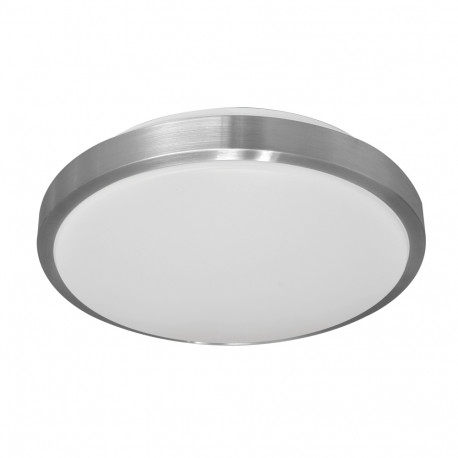 PLC Lighting 1150AL 1-Light 15W Aluminum Dimmable LED Ceiling Light Opal Acrylic Lens Milan Collection