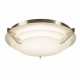 PLC Lighting 154 1-Light Satin Nickel Dimmable LED Ceiling Light Acid Frost Glass Palladium Collection