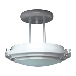 PLC Lighting 1618PB 1-Light 300W Dimmable Ceiling Light Acid Frost Glass Cascade Collection, Finish-Polished Brass