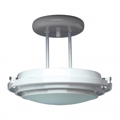PLC Lighting 1618PB 1-Light 300W Dimmable Ceiling Light Acid Frost Glass Cascade Collection, Finish-Polished Brass