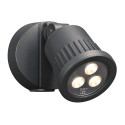 1763SL 3-Light 9W Non Dimmable Exterior LED Outdoor Light Clear Glass Diffuser Ledra Collection