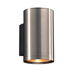 PLC Lighting 2092BA 1-Light 15W Brushed Aluminum Dimmable LED Exterior Light, Clear Glass Diffuser Marco Collection