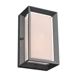 PLC Lighting 2715 1-Light 40W Dimmable Exterior Light Opal Acrylic Lens Helmsley Collection