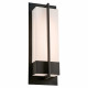 PLC Lighting 2906BK LED-Light 12W Black Non Dimmable Brecon Large Exterior Wall Light, Opal Acrylic Lens