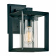 PLC Lighting 291 LED-Light Black Dimmable Exterior Wall Light Clear Glass Sullivan Collection