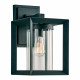 PLC Lighting 291 LED-Light Black Dimmable Exterior Wall Light Clear Glass Sullivan Collection