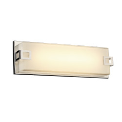 PLC Lighting 3341PC 1-Light 10W Polished Chrome Dimmable LED Wall Light OPal Glass Tucker Collection