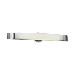 PLC Lighting 3376 1-Light Satin Nickel Wall Light, Frost Glass Delaney Collection, Width-29"