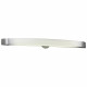 PLC Lighting 3378 1-Light Satin Nickel Wall Light, Frost Glass Delaney Collection, Width-41"