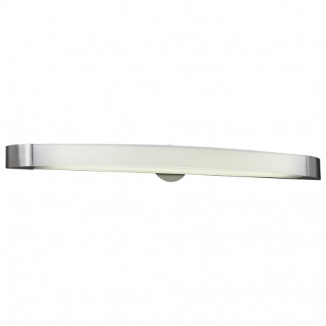 PLC Lighting 3378 1-Light Satin Nickel Wall Light, Frost Glass Delaney Collection, Width-41"