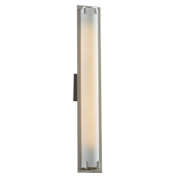 PLC Lighting 338 1-Light Satin Nickel Dimmable LED Wall Light, Matte Opal Glass Claridge Collection