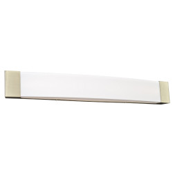 PLC Lighting 339 1-Light Satin Nickel Dimmable LED Wall Light, Opal Acrylic Lens Pomeroy Collection