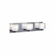 PLC Lighting 348 40W Polished Chrome Dimmable Wall Light, Clear W/ Inside Frost Glass Glacier Collection
