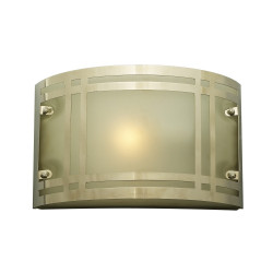 PLC Lighting 3601 PC 1-Light 60W Polished Chrome Dimmable Exterior Light, Frost Stainless Glass Oslo Collection