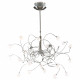 PLC Lighting 6030 SN 20-Light 10W Satin Nickel Dimmable Chandelier Light, Matte Opal Glass Fusion Collection
