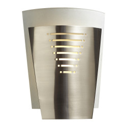 PLC Lighting 6421 SN 1-Light 60W Satin Nickel Dimmable Wall Light, Acid Frost Glass Daya Collection