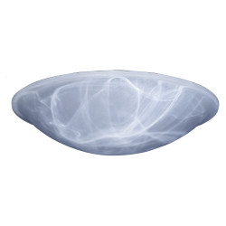 PLC Lighting 651 1-Light 150W Dimmable Ceiling Light, Marbleized Glass Valencia Collection