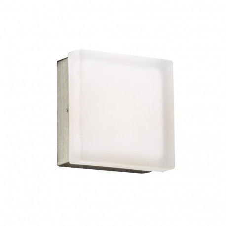 PLC Lighting 6573SNLED 1-Light 12W Satin Nickel Dimmable LED Wall Light, Praha Collection