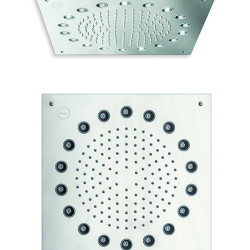 Rain Therapy SQ-PD369 13-3/8" Sq. Ceiling Surface Mount Shower Head w. Clear LED Light