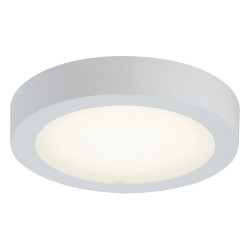 PLC Lighting 7422WH 1 Single Light 18.5W White Dimmable LED Ceiling Light, Matte Opal Acrylic Glass Float Collection