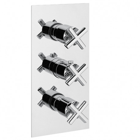 Rain Therapy OM-3061 IN Wall Thermostatic 3/4" Valve / 2 Way Diverter & 1 Vol. Control