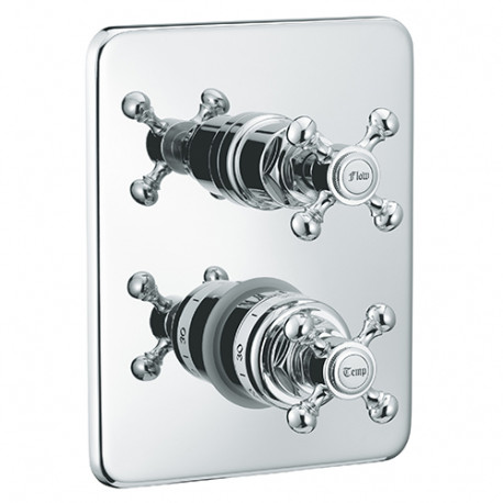 Rain Therapy OM-30A17 In Wall Thermostatic 3/4" Valve With 3 Way Diverter + Share Port