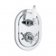 Rain Therapy OM-3017 In Wall Thermostatic 3/4" Valve With 1 Volume Control, Oval Plate