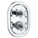  OM-30A71 In Wall Thermostatic 3/4" Valve With 3 Way Diverter + Share Port, Oval Plate