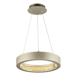 PLC Lighting 14833AL 1 Single LED Pendant Ceiling Light From The Orion Collection, Finish-Aluminum