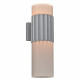 PLC Lighting 31742SL 2-Light Outdoor Fixture Wallyx Collection, Finish-Silver