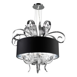 PLC Lighting 3414 60W Chandelier Light From The Valeriano Collection, Finish-Polished Chrome
