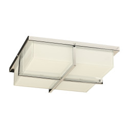 PLC Lighting 90056PC 1-Light Sqaure Single LED Ceiling Light From The Tazza collection, Finish-Polished Chrome