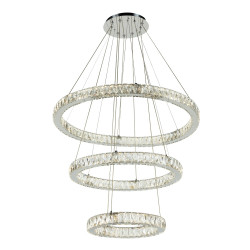 PLC Lighting 90073PC LED-Light Ceiling Treble Pendant From The Equis Collection , Finish-Polished Chrome