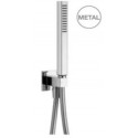 Rain Therapy PS AP-KI092-001 Combo Angle Valve - Hand Shower Holder w/ 5 Ft Shower Hose, 1" Square Hand Shower