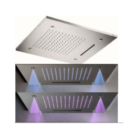 Rain Therapy SQ-PD390 20" Square Ceiling Shower Head With Chromatherapy LED Light