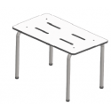 Seachrome SSPB-265148 Portable Free Standing Shower Bench, Finish-Stainless Steel, Cube-4.1